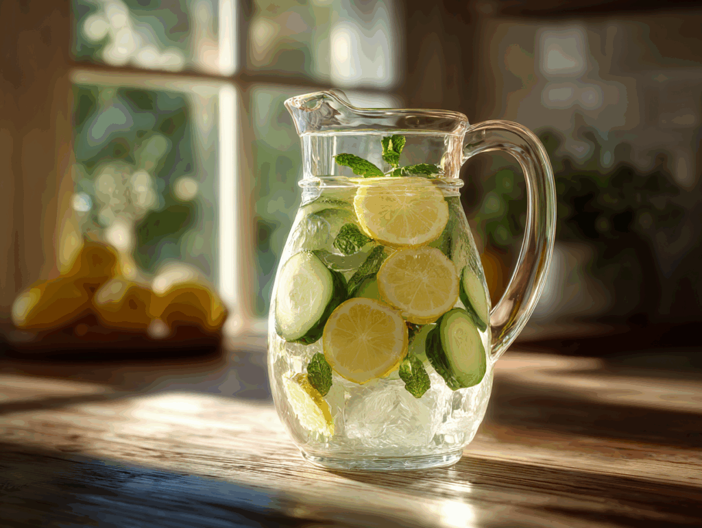 Glass of ice water hack recipe served chilled
