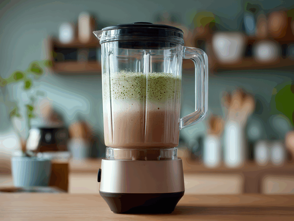 blending matcha chocolate tea