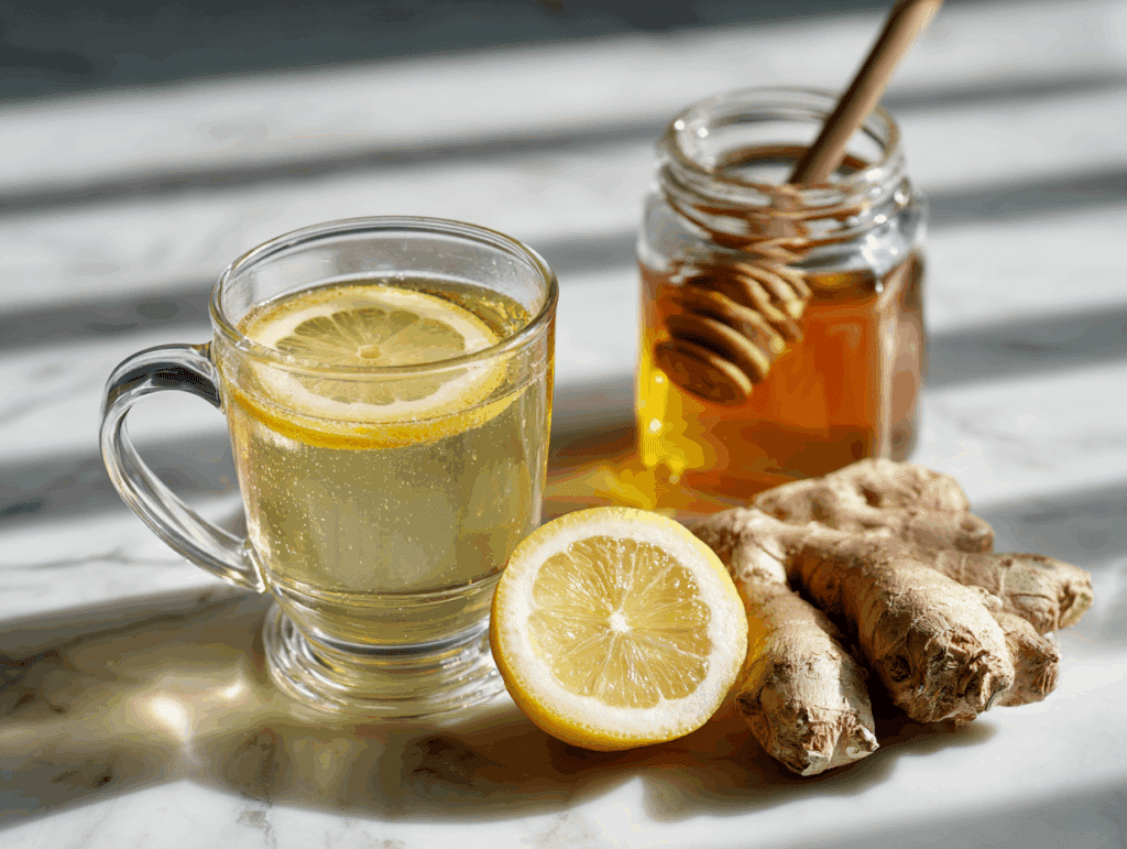 Mixing vinegar and lemon juice for Natural Mounjaro drink