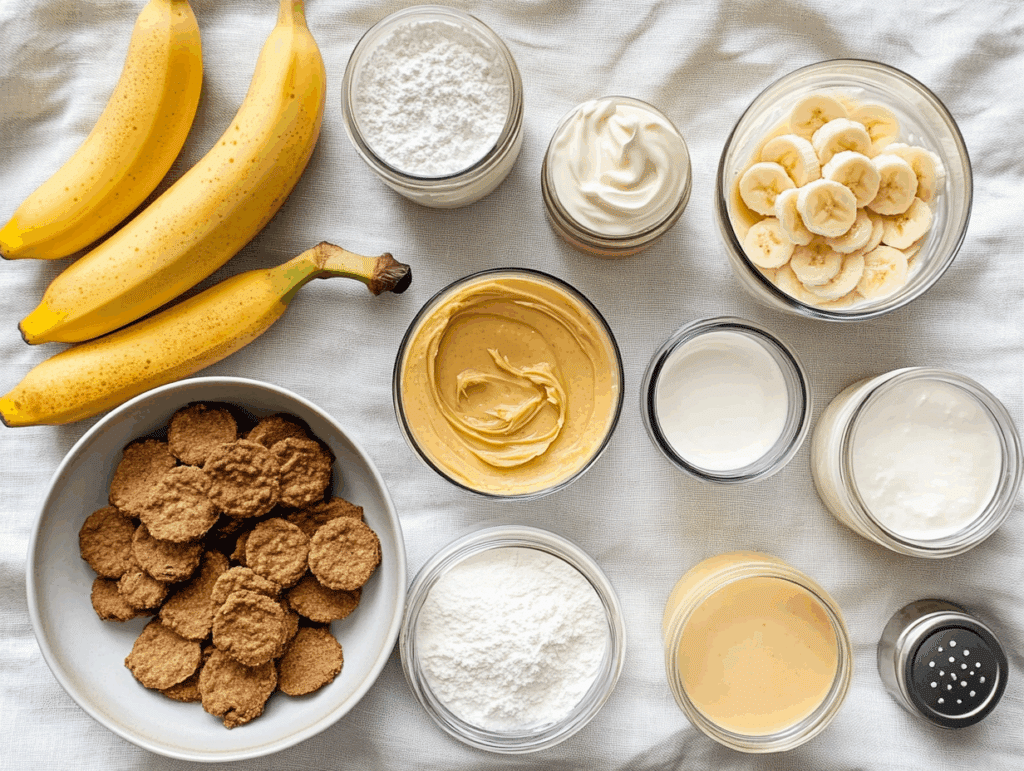Ingredients for Biscoff Banana Pudding