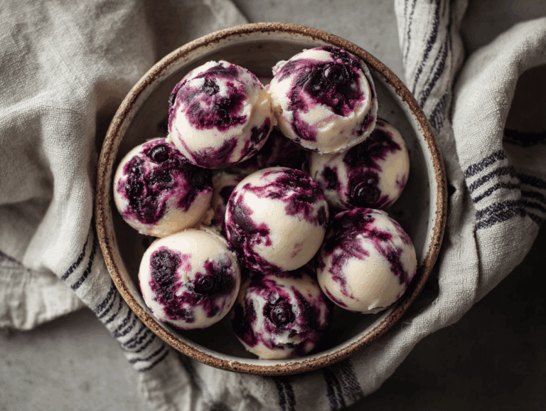 Blueberry Swirl Yogurt Bites – A Healthy Treat Bursting with Flavor