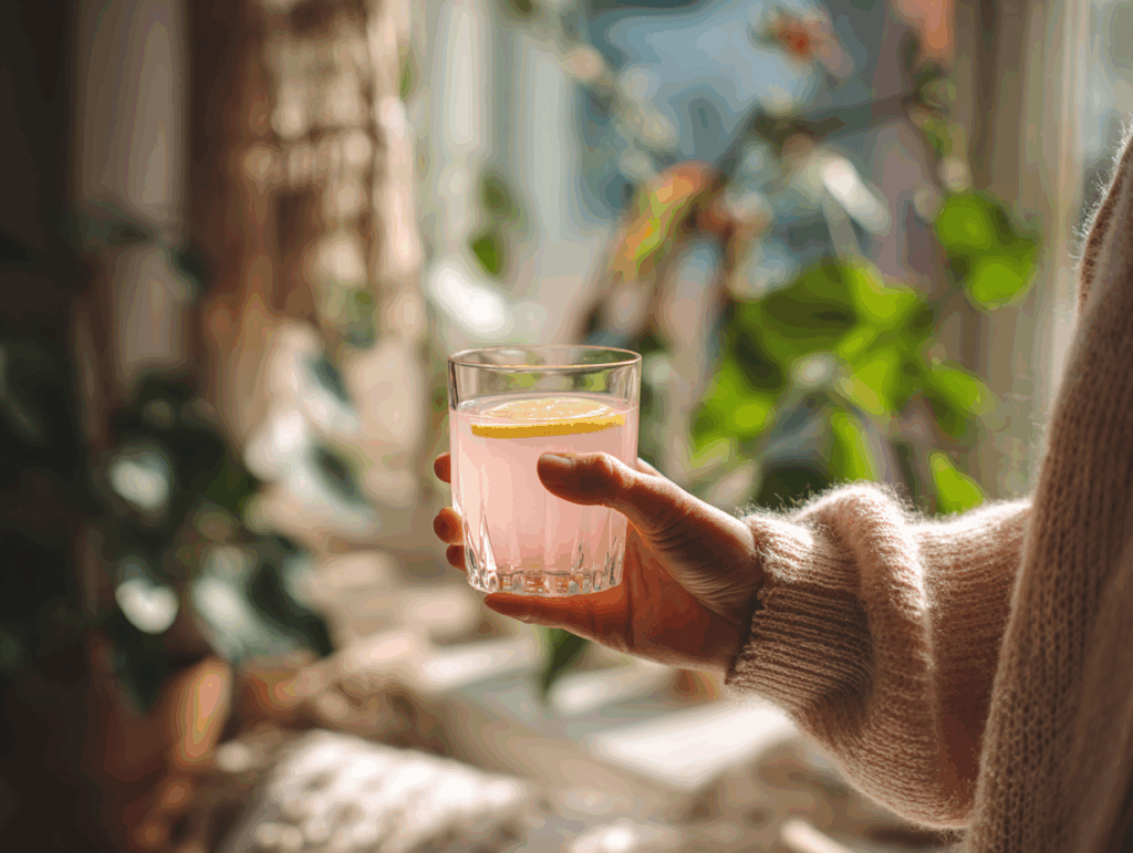 drinking pink salt trick recipe in the morning