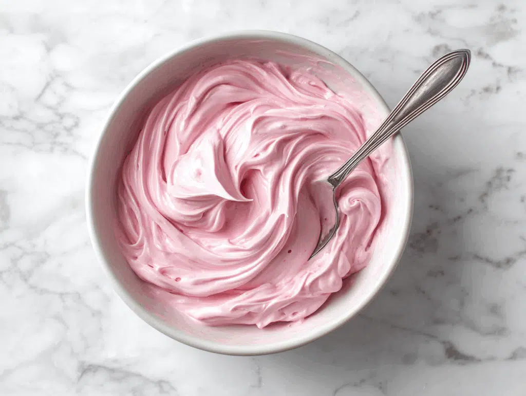Strawberry ganache in a bowl