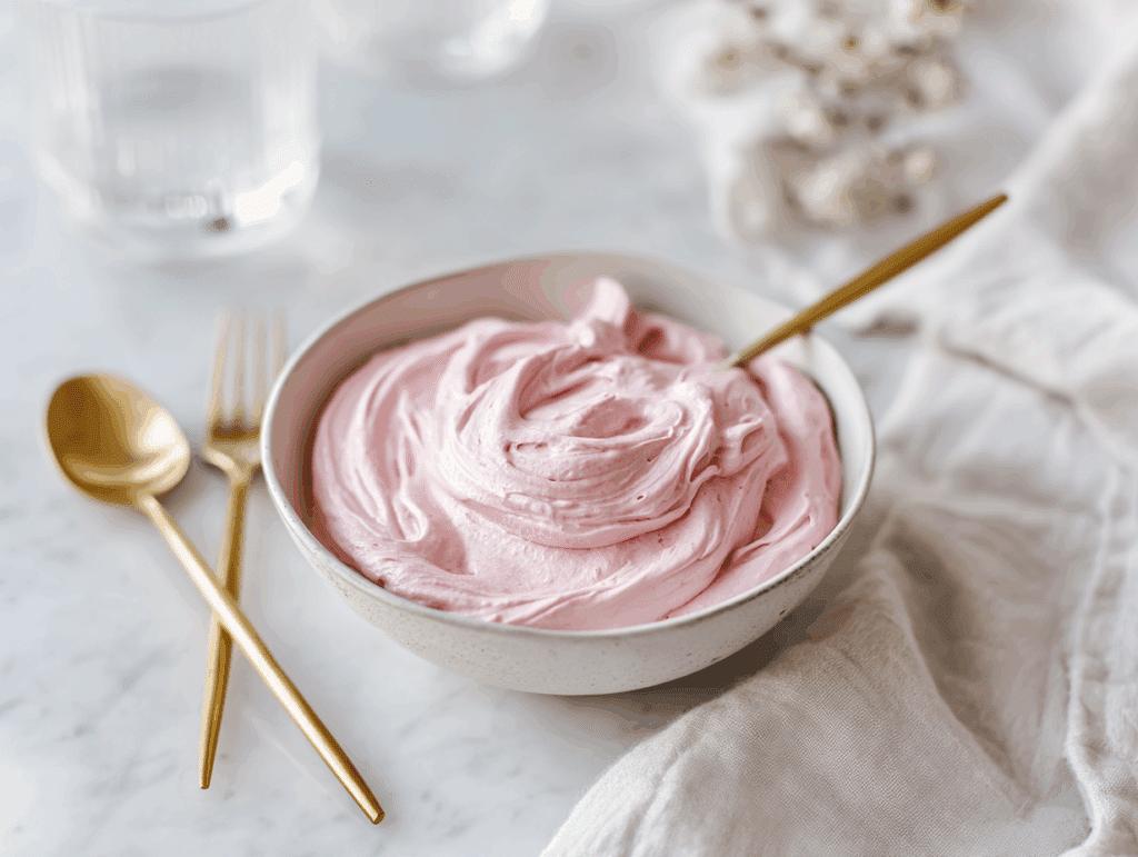Strawberry ganache in a bowl