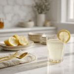 Natural Mounjaro drink with lemon, ginger, and apple cider vinegar