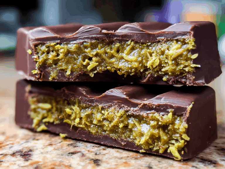 Dubai pistachio kunafa chocolate bar on dessert board
