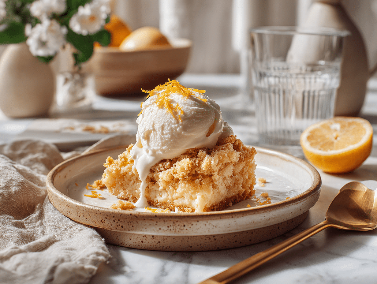 Lemon Cream Cheese Dump Cake Recipe