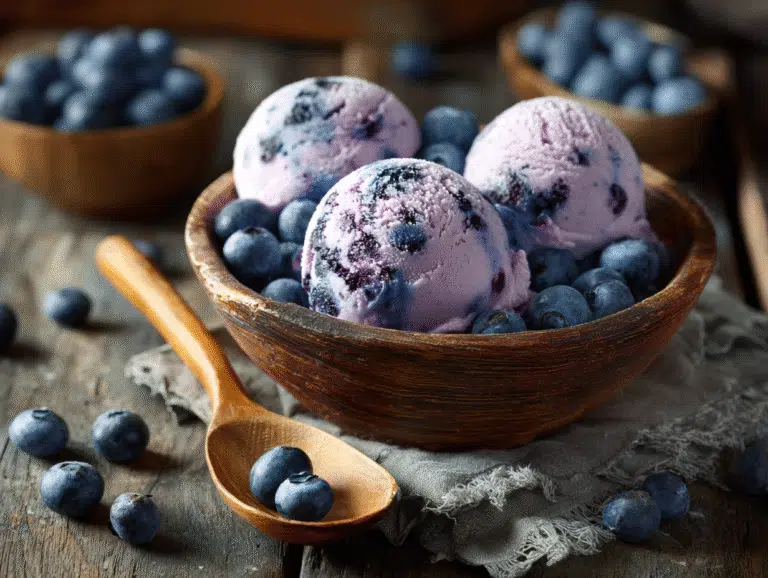 Blueberry Greek Frozen Yogurt