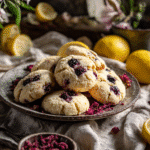 black raspberry and lemon shortbread cookies