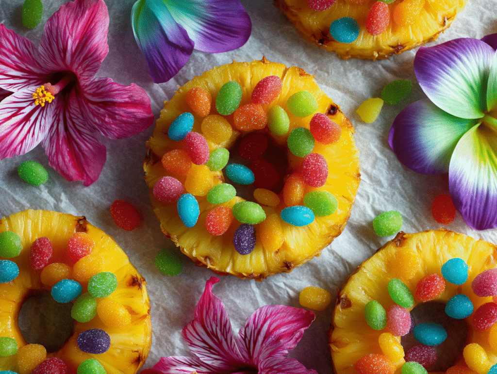 Ingredients for Candied Pineapple Skittle Rings