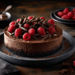 Dark Chocolate Raspberry Cheesecake