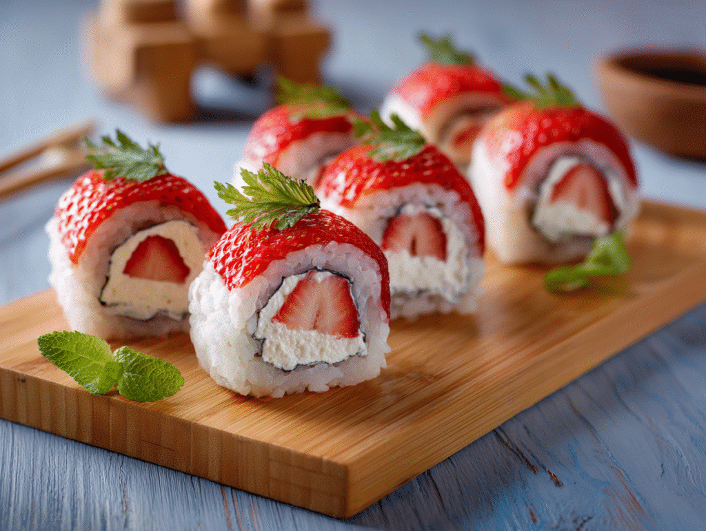 strawberry sushi rolls