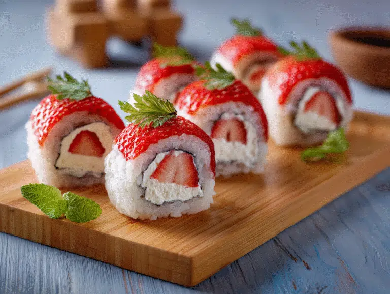 strawberry sushi rolls
