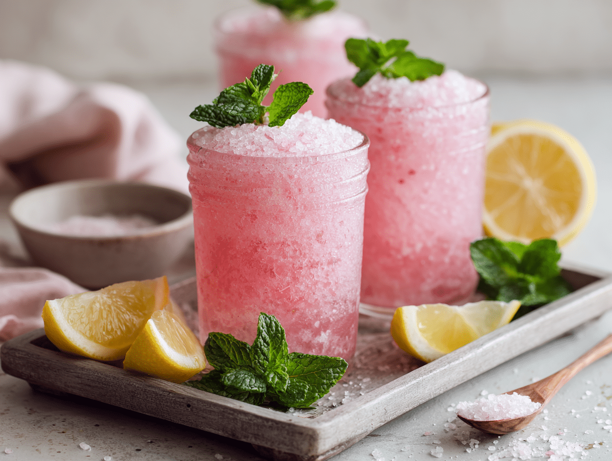Served Pink Salt Weight Loss Drink