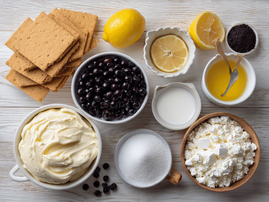 huckleberry cheesecake ingredients