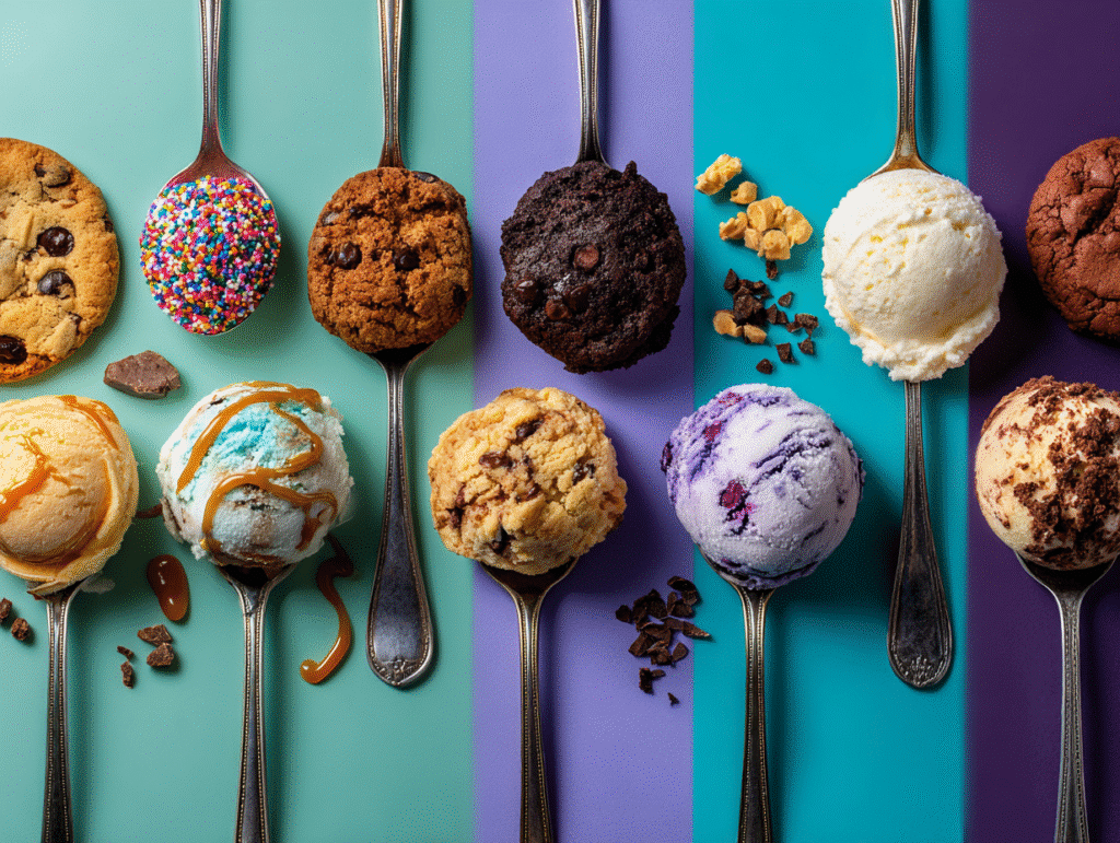 Cookies and ice cream for sandwich layers