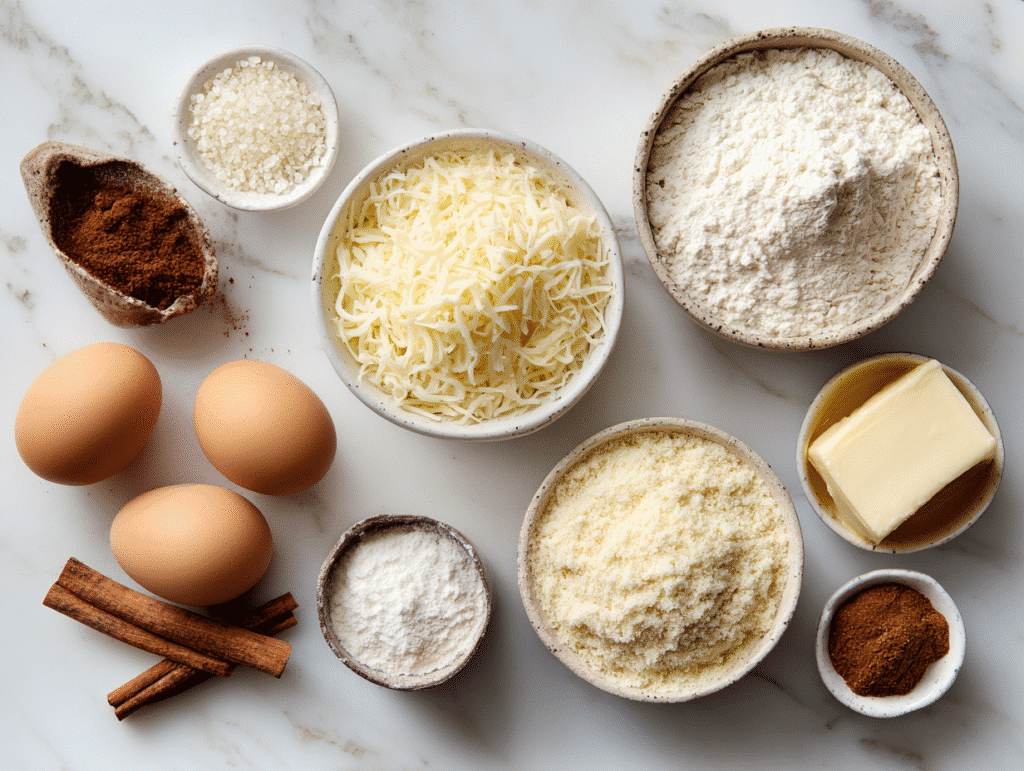 Ingredients for making healthy donut chaffles