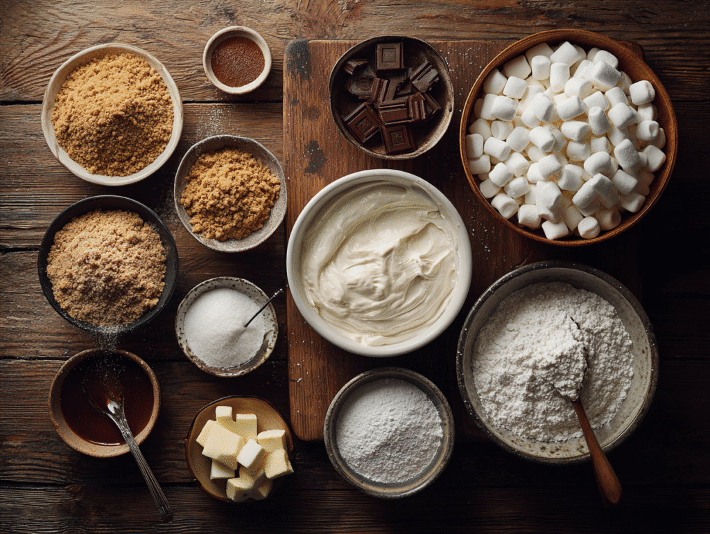 ingredients for s’mores lasagna recipe