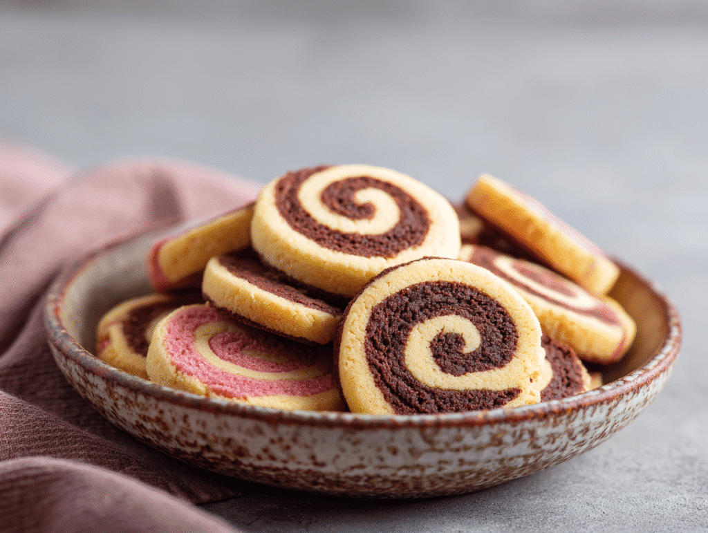 Neapolitan Swirl Cookies