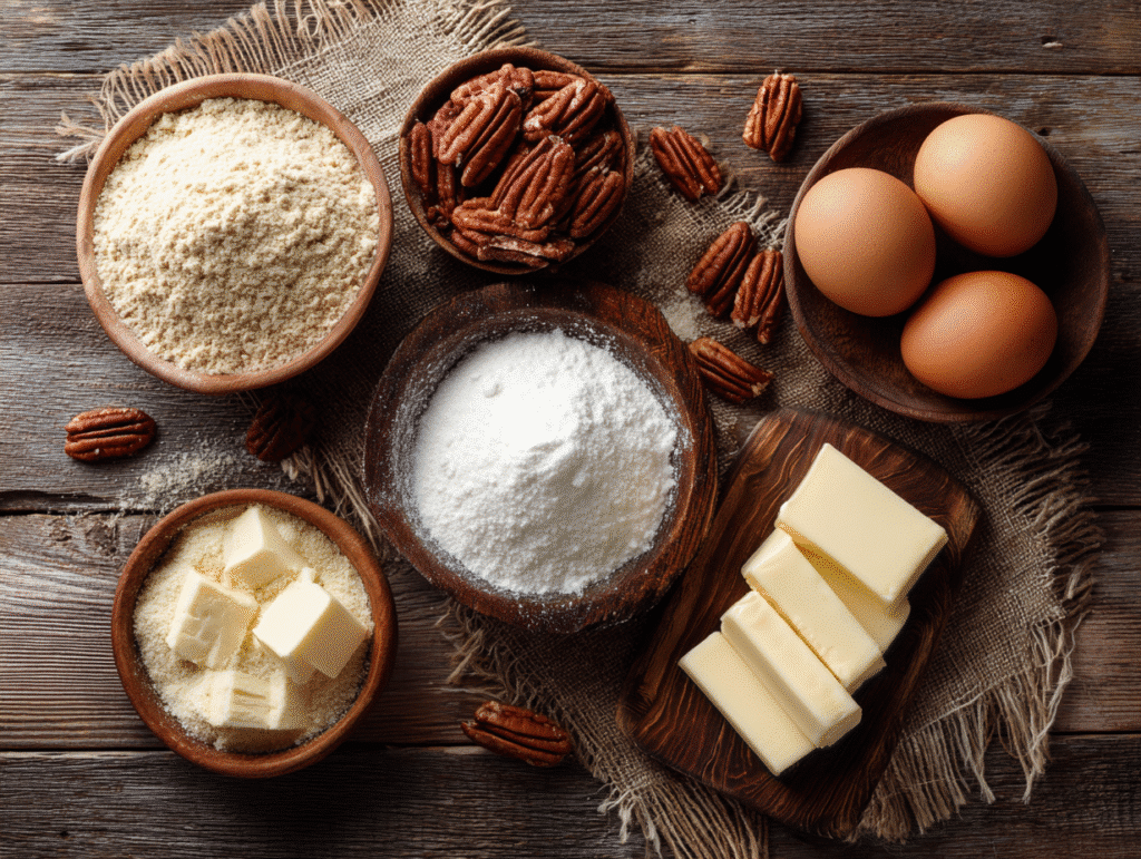 Ingredients for keto pecan softies recipe