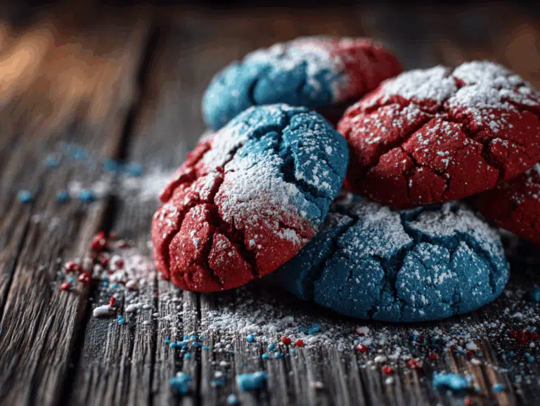 Patriotic Crinkle Cookies