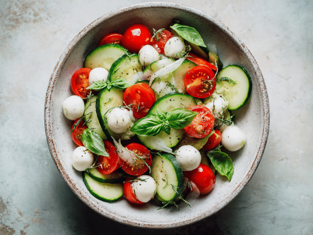 Cucumber Caprese Salad