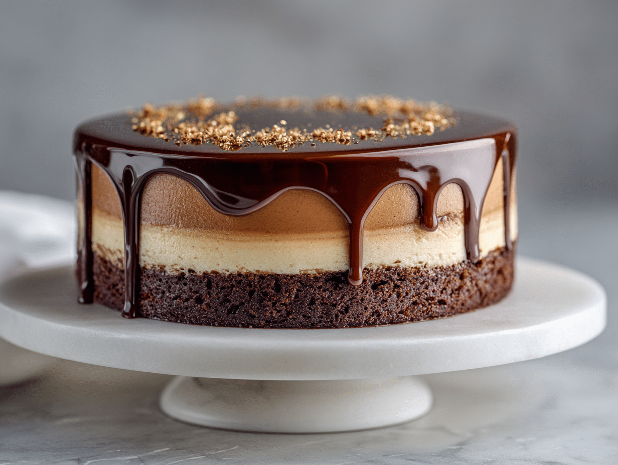 Triple Chocolate Mousse Cake