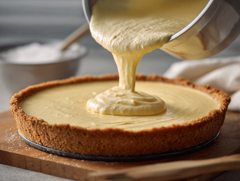 Pressing cobbler crust into baking pan