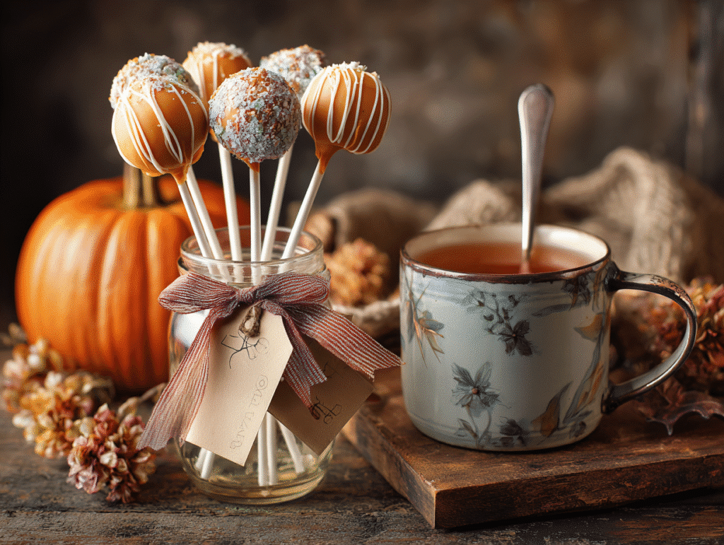 serve Pumpkin Cake Pops