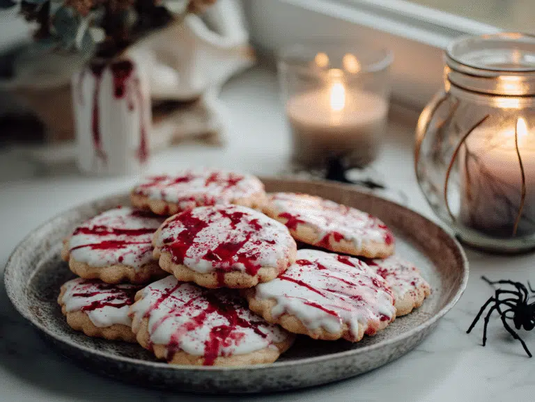 Blood splatter cookies