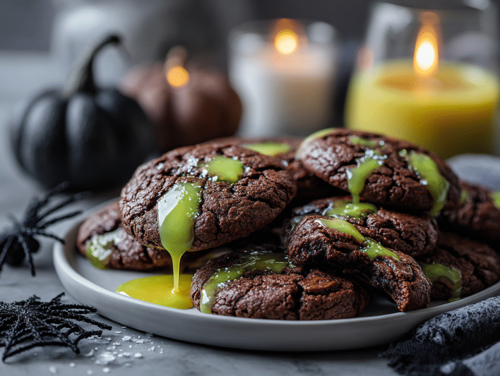 Slime Filled Halloween Cookies