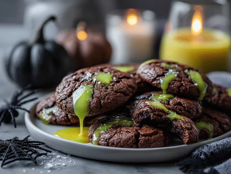 Slime Filled Halloween Cookies