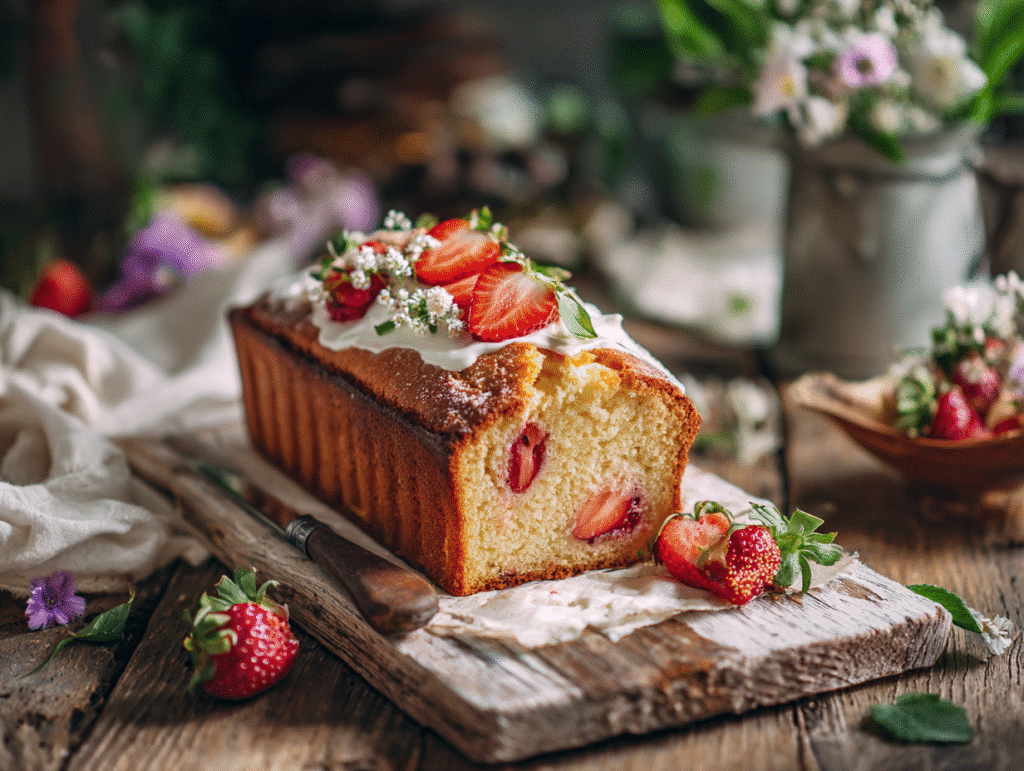 Strawberry Cream Cheese Pound Cake