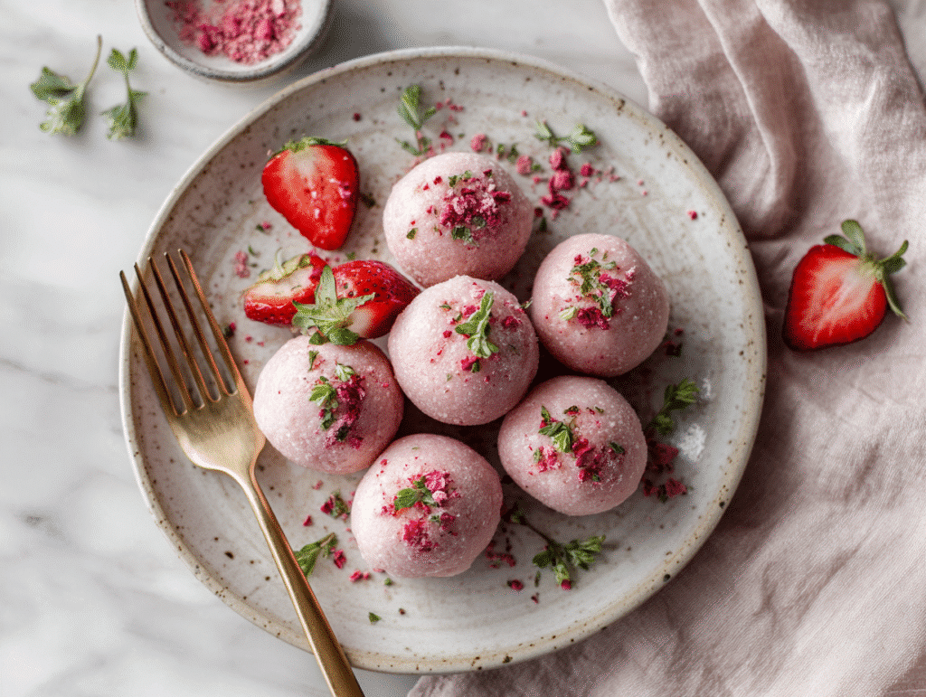 Strawberry Cheesecake Protein Balls