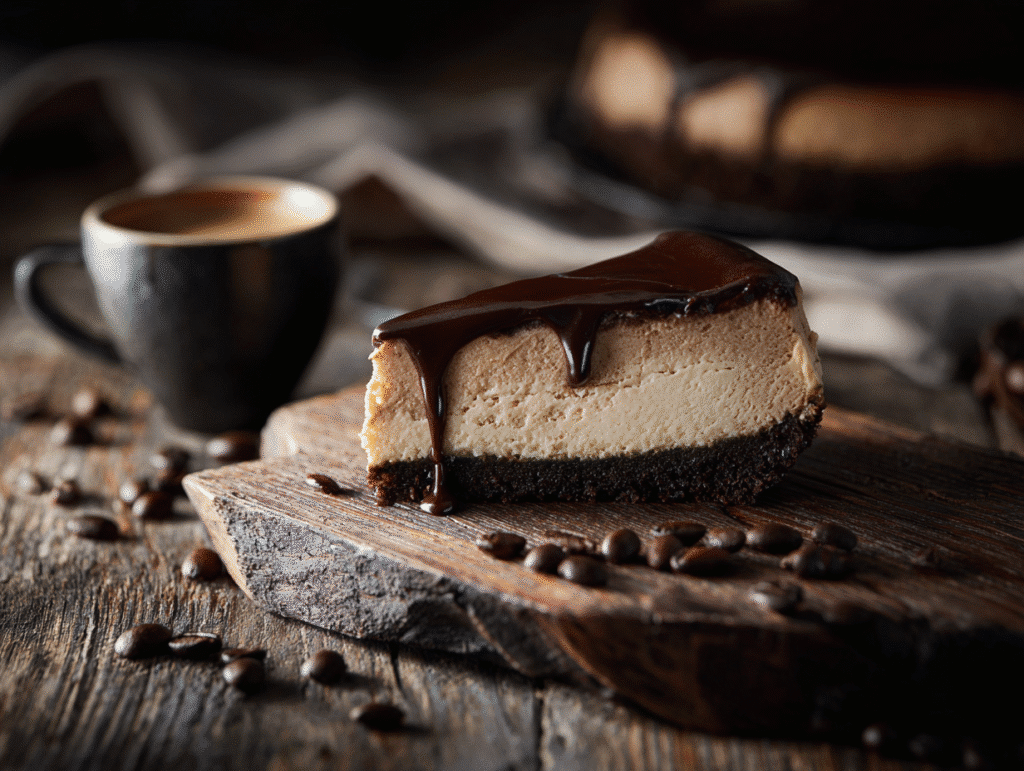 Espresso coffee cheesecake