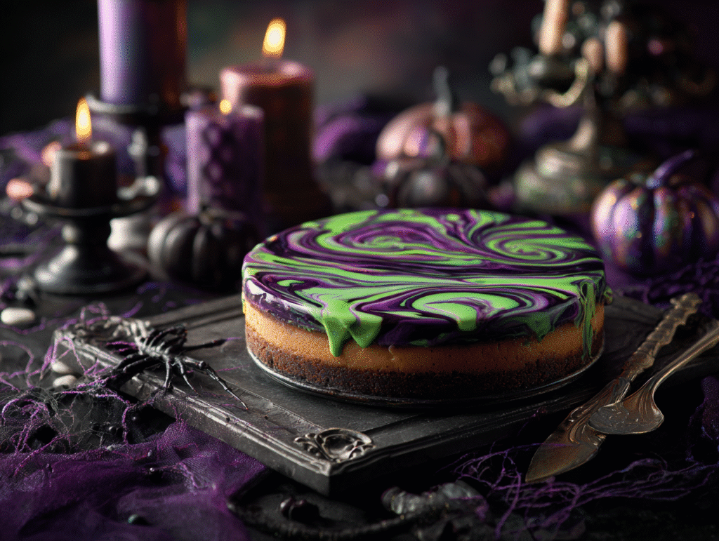 Witches’ Brew Swirl Cheesecake
