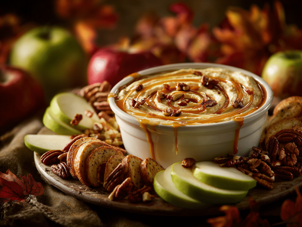 Caramel apple cheesecake dip