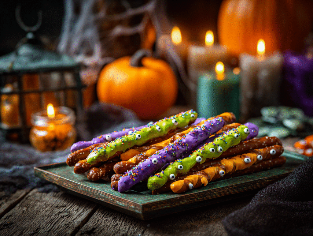 Monster Halloween Pretzel spooky party snack