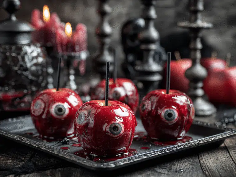 Bloody Eyeball Candy Apples