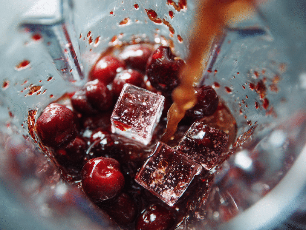 frozen cherry vanilla cola step
