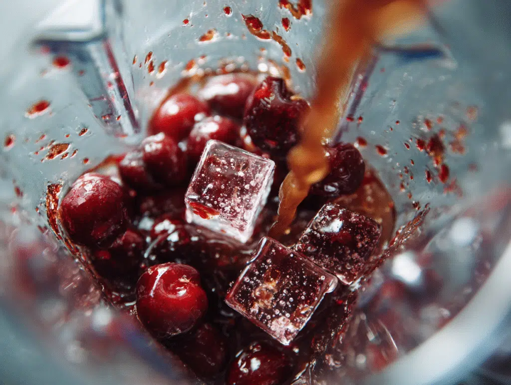 frozen cherry vanilla cola step