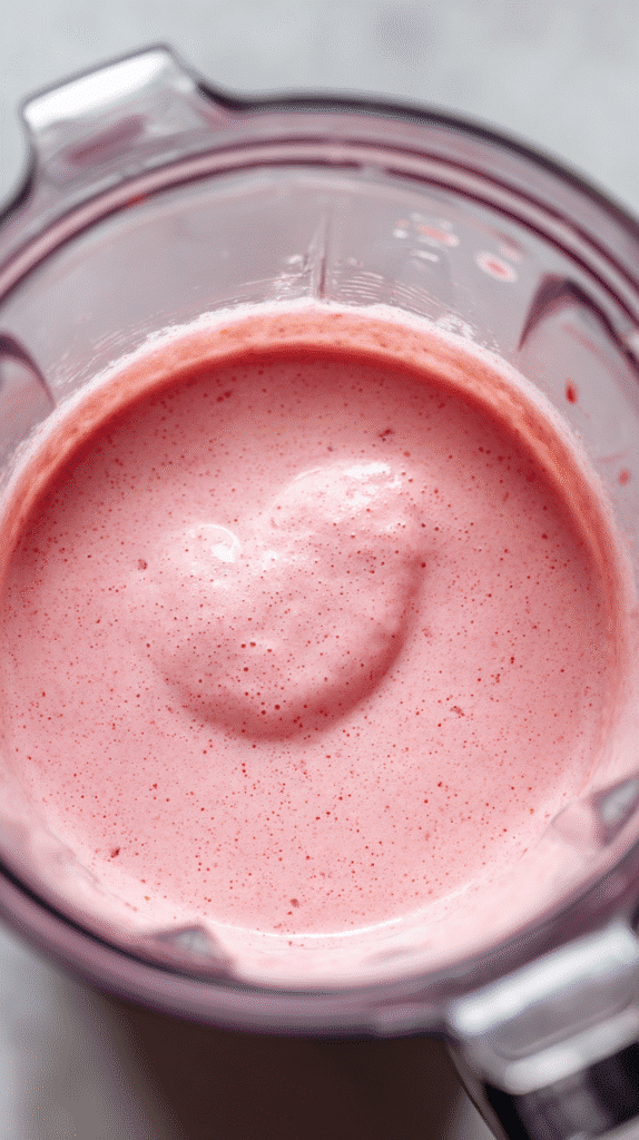 blending protein popsicle mixture