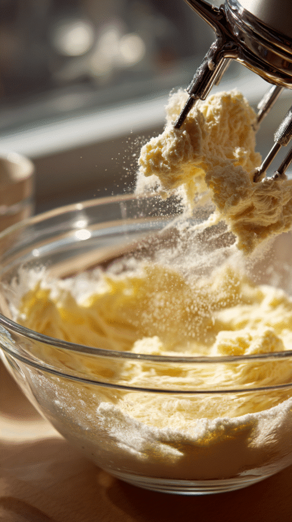 Mixing dough for 3-ingredient sugar cookies