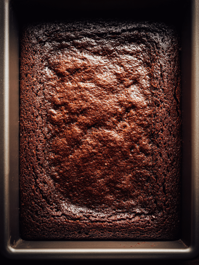 freshly baked fudgy brownie slab

