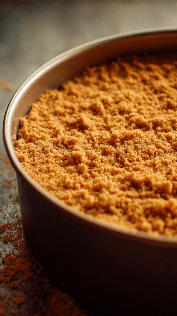 Graham cracker crust for Apple Cider Cheesecake