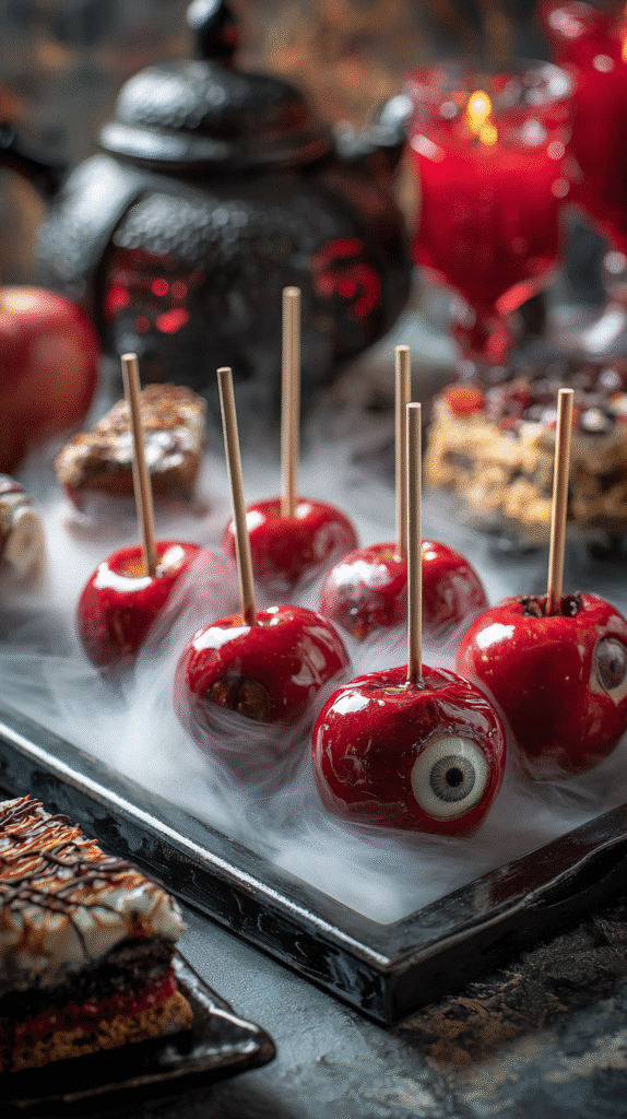 Bloody Eyeball Candy Apples Halloween party display