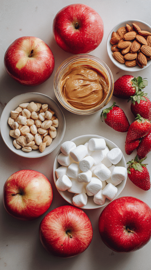 Apple Chompers Ingredients Flat Lay