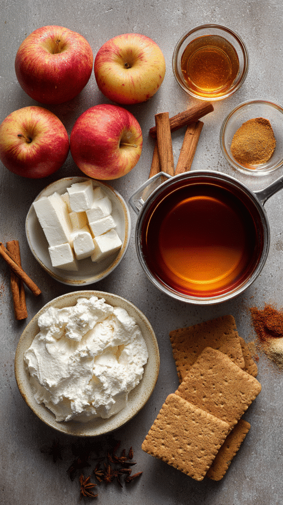 Apple Cider Cheesecake ingredients