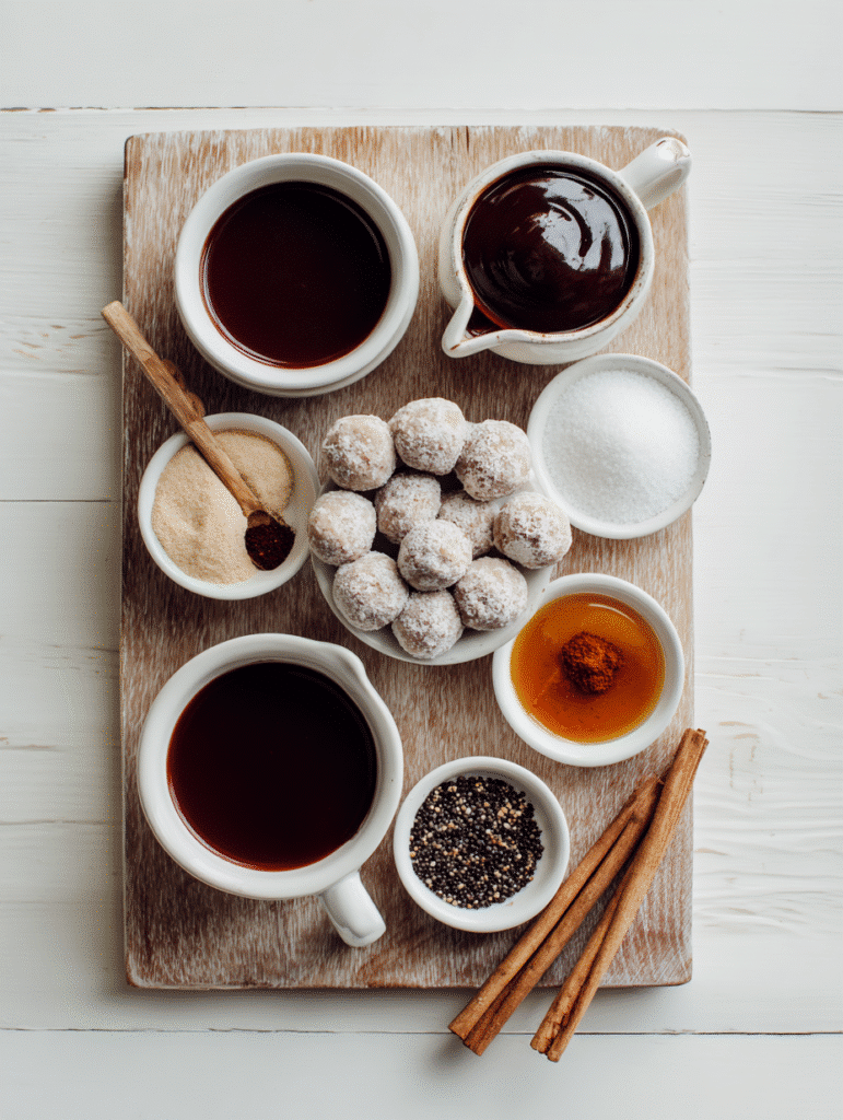 Ingredients for Honey BBQ Crockpot Meatballs