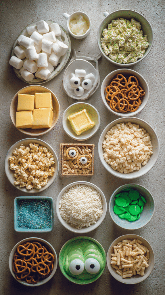 Frankenstein Rice Krispie Treats ingredients
